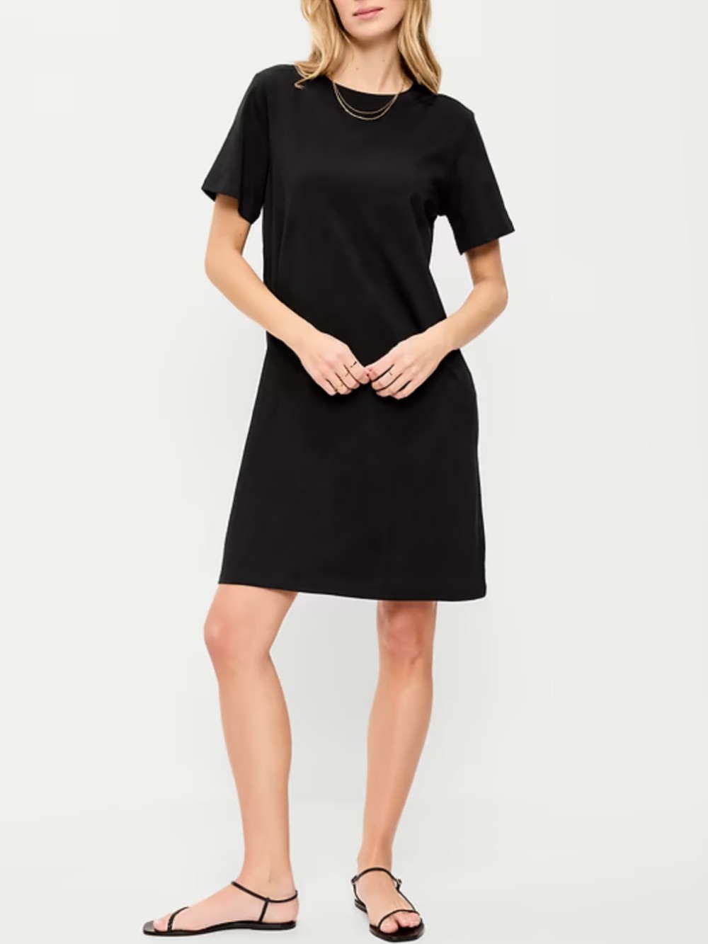 Charlotte Russe Black Short Sleeve Tee Shirt Dress Size Small